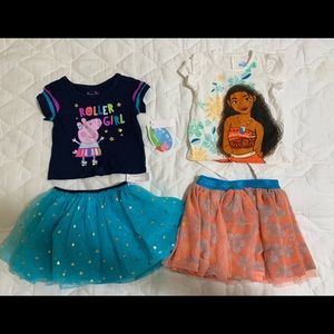 Disney Moana & Peppa Pig 2T NWT